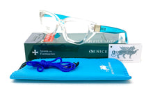 Load image into Gallery viewer, CAMILLE Transparent Blue Reading Glasses
